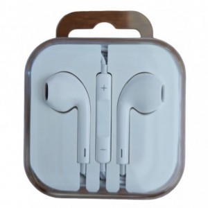 White Inner Ear Earphones with Aux