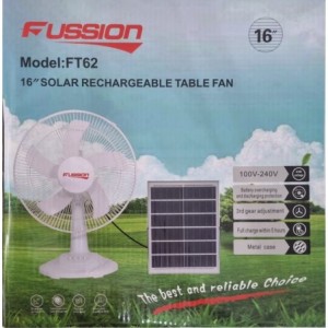 Fussion 16-inch Solar Rechargeable Table Fan