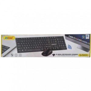 Andowl Wireless Keyboard &amp; Mouse Combo Q-5003 Full Black