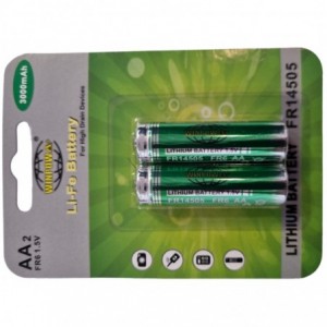 Winpoa Lithium AA FR6 1.5V FR14505 2-Pack
