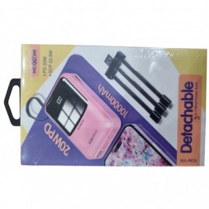 Moxom PB76 10-000mAh Pink Powerbank with Handle
