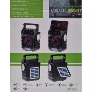 Oudiobop 3-in-1 USB Rechargeable Solar Radio with Torch