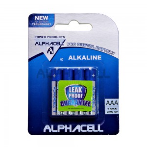 Alphacell Alkaline Value range - AAA 4PC Carded