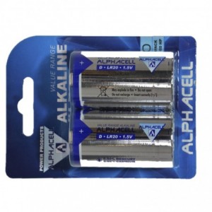 Alkaline VALUE D LR20 2pc -CARDED
