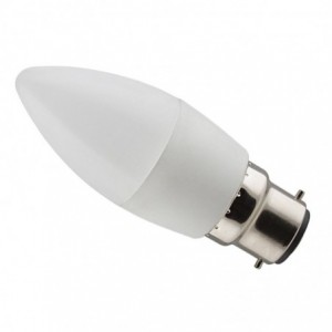 EUROLUX B22 Frosted LED Candle Lightbulb - 5W / Non Dimming / Warm White 