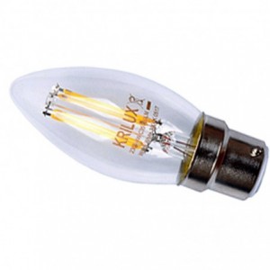 B22 LED Candle Filament 4w CWNOT DIMMABLE KRILUX