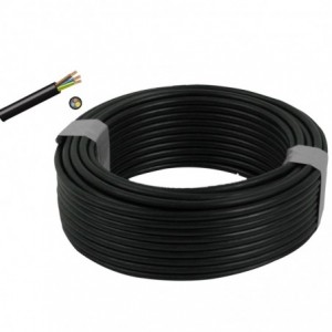 CABLE - CABTYRE 2.5mm 3 core -100 metres BLACK