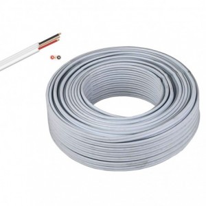 CABLE - FLAT TWIN &amp; EARTH1.5mm - 100M WHITE