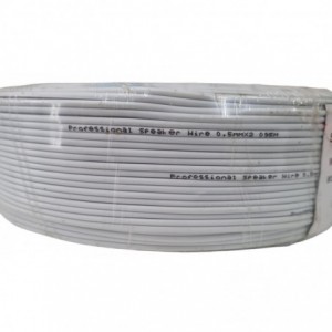 CABLE - Speaker wire 0.5mmwhite100METRE(twinflex)
