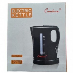 KETTLE LX1102 1.7L BLACKCORDLESS Condere