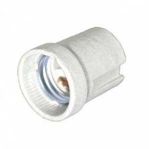 E27 Porcelain Lamp Holder - White