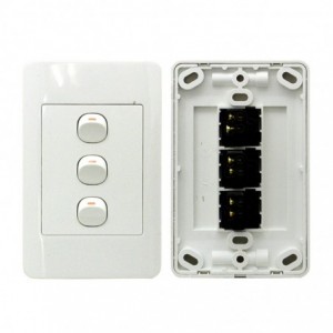 Light Wall Switch - 3 Leverplastic