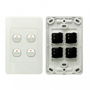Light Wall Switch - 4 Leverplastic