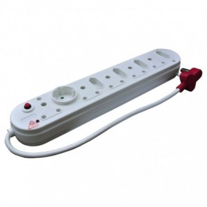 10-Way Multiplug - 5x 3-Pin (16A) / 4x 2-Pin (5A) / 1x Shuko (Includes Overload Protection)