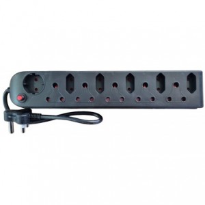 11 Way Multiplug - 5x16A / 5x5A / 1x Schuko 5A / Surge Protector