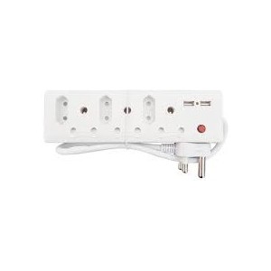 MULTIPLUG - 6 WAY:3X16A-3x5A-2Xusb
