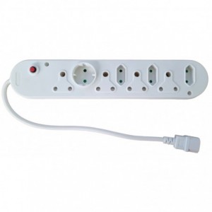 MULTIPLUG - 8 WAY with IECMALE and overload