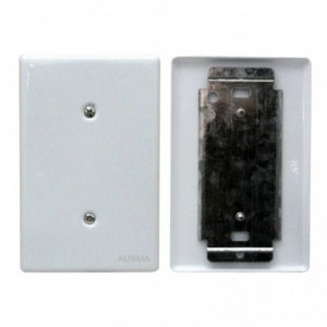 Blank Switch Cover - 4x2 Inch / Steel / White