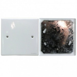 SWITCH BLANK COVER 4X4-Steel(white)