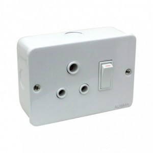 SWITCH INDUSTRIAL WALLSOCKET PLUG SINGLE (white)