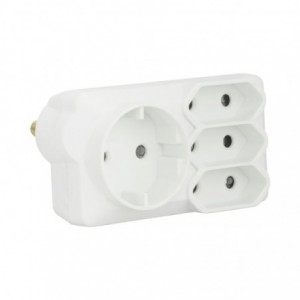 3X 6A (2-PRONG)- 1X 10A (shuko) To Sa Adapter