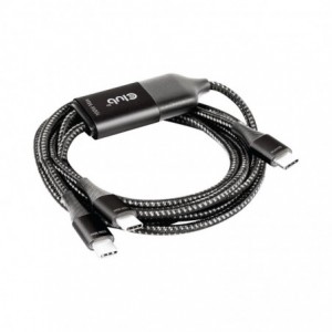 Club3D 1.8m 100W Type-C Y-Charging Cable - Type-C to 2x Type-C (CAC-1527)