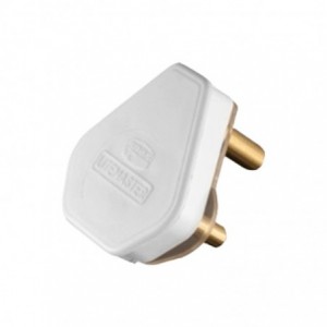 3 PRONG NORMAL PLUG - WHITE(m-10) 