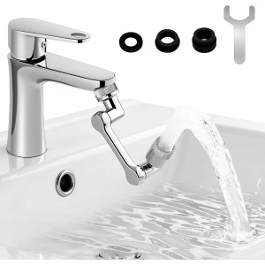 360° Rotating U-Shaped Faucet Extender Aerator | Flexible Multi-Angle Splash-Free Sink Tap Attachment for Kitchen &amp; Bathroom Use
