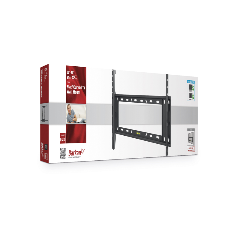 Barkan BRAE400 Fixed Wall Mount for Screens up to 90 inches	