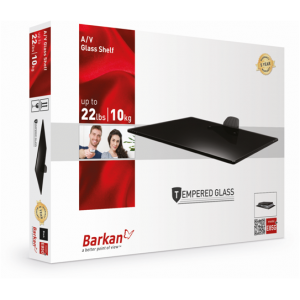 Barkan BRAE85G Tempered Glass Audio Visual Shelf