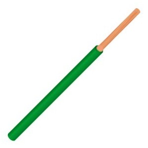 WIRE SOLID 0.34 1.6MM GREEN - 10m/ROLL UL1007-SOLID-AWG22-GREEN