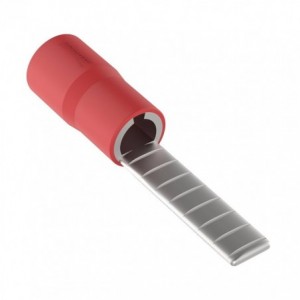 TERMINAL PRE-INSULATED VINYL FLAT PIN RED PL10mm DBV 1.25-10