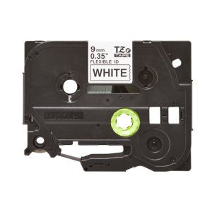 Brother TZE FX221 Labelling Tape Cassette - 9mm Black on White 8m