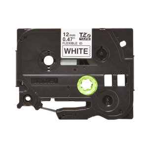 Brother TZE FX231 Black on White Labelling Tape – 12mm Black on White 8m