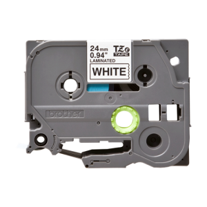 Brother TZE 251 Black on White Labelling Tape – 24mm Black on White 8m