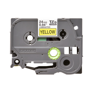 Brother TZE 651 Black on Yellow Labelling Tape – 24mm Black on Yellow 8m