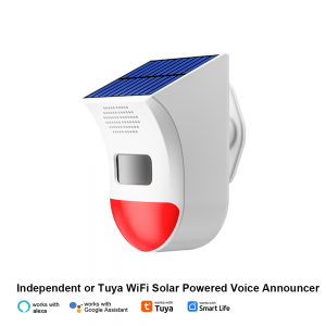 Smart Life Tuya Solar WiFi Wireless PIR Motion Sensor Voice &amp; Light Alarm | Detect Motion. Trigger Automation. Protect Smarter.