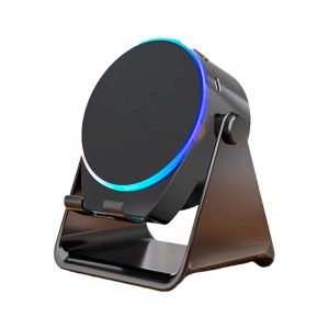 5-in-1 Wireless Induction Bluetooth Speaker with 360° Rotating Phone Stand &amp; Ambient Light | Amplify Your Sound- Brighten Your Space