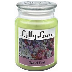 Lilly Lane Sweet Pea Scented Candle Large Lidded Mason Glass Jar â€“ Wax Capacity 510grams  Burn Time Up to 75 Hours  High Quali