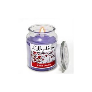 Lilly Lane Winter Berries Scented Candle Large Lidded Mason Glass Jar â€“ Wax Capacity 510grams  Burn Time Up to 75 Hours  High 