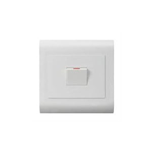 Lesco Pipelli 2 Pole Flush Isolator Switch with Square Flush Cover and Hidden Indicator Light- Amperage: 50A  Height: 100mm   Wi