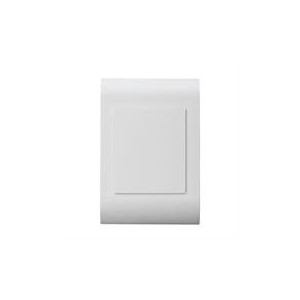 Lesco Pipelli Blank Cover Plate - Rectangle  Height: 100mm   Width: 50mm  Material: Polycarbonate  Colour White  Sold as a Singl