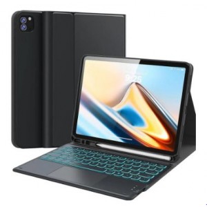 Tuff-Luv Bluetooth Folio Case and Keyboard with TrackPad for the Apple iPad Pro 11" M4 (2024) (Includes a Apple Pencil Holder) - Black - 1 Year Warranty (USB-C Charing Port) (5056560417821)