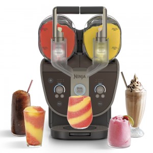 Ninja SLUSHi™ Twist Slushie Machine | Dual Flavor Frozen Drink Maker with Smart SlushAssist™ Technology | Includes Transformer