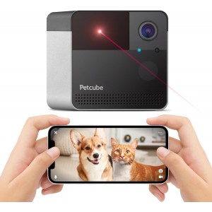 Petcube Play 2 Wi-Fi Pet Camera with Laser Toy | 1080p HD Smart Pet Monitoring Camera for Cats &amp; Dogs | Watch- Talk- and Play with Your Pets - From Anywhere.