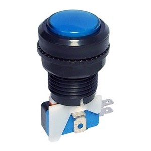 SWITCH PUSH BUTTON ILL-BLUE 33x56x28 N/L B181P-BL 9 (NO LAMP)