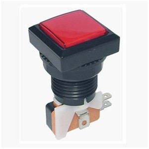 SWITCH PUSH BUTTON ILL-RD 33x33x60 N/L B181Q-RED    NO-LAMP