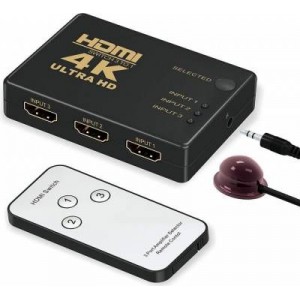 Microworld 3 Port HDMI Switch with IR Remote