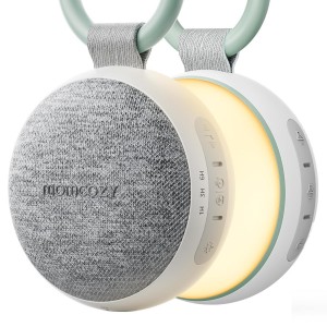 Momcozy Portable Baby Sound Machine with Night Light | Comforting Sleep Sounds and Gentle Light - Wherever Baby Goes