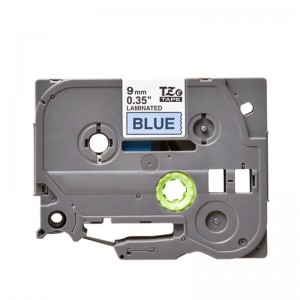 Compatible Brother TZE 521 Labelling Tape Cassette - 9mm Black on Blue 8m